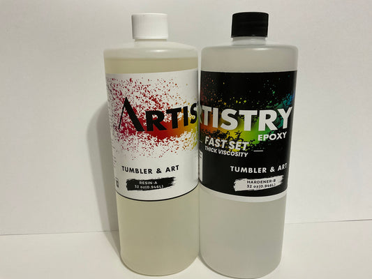 Tumbler/Art Epoxy - Fast Set (Thick Viscosity) 1:1 Formula