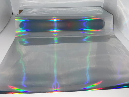 Silver Hologram Rainbow Foil